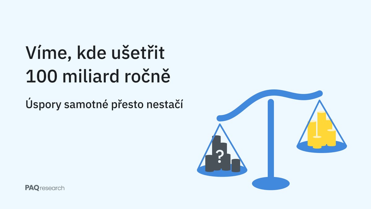 Kde ušetřit 100 miliard a nezničit stát. A proč jen úspory nebudou stačit