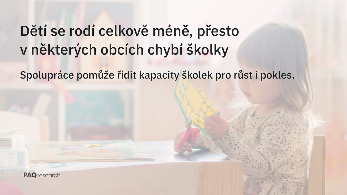 Úbytek dětí dopadá na obce rozdílně. Někde musí školky spojovat, jinde stavět
